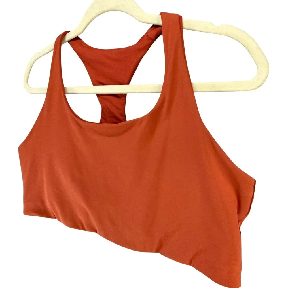 Lululemon Invigorate Bra Womens Size M Aztec Brick Orange High Support Racerback